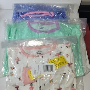 Carter's Footed Zippered Fuzzy Pajamas -3 pair